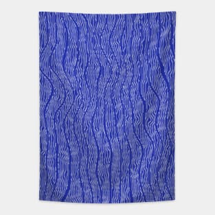 Busy Blue Lines Tapestry