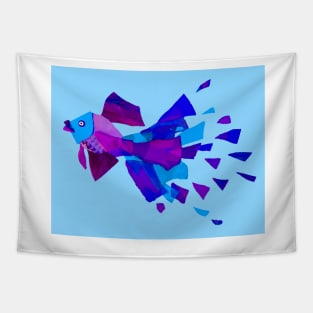 Splish-Splash ~ Blue and Purple Tapestry