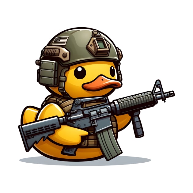 tactical Rubber Duck by Rawlifegraphic