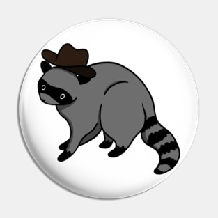 Cowboy Raccoon Pin