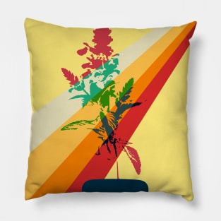 MInmalist Abstract Nature Art #13 Solar Rays Beaming on House Plant Pillow