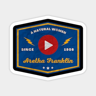 Aretha Franklin // Play Button Magnet