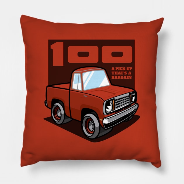 Sunrise Orange - D-100 (1978) Pillow by jepegdesign