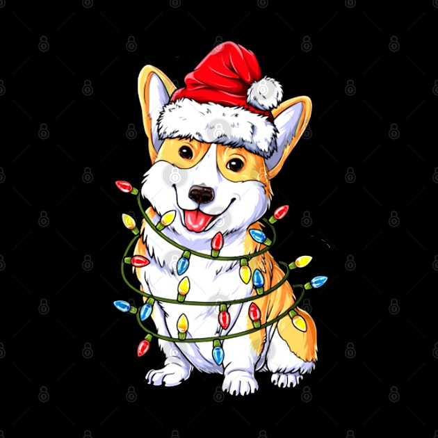 Corgi light Christmas by Risset