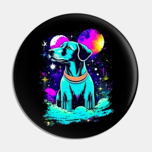 Psychedelic dog thinking of you Pin