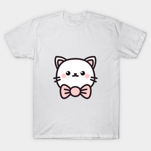 Cute cat with bow - Kitty - T-Shirt