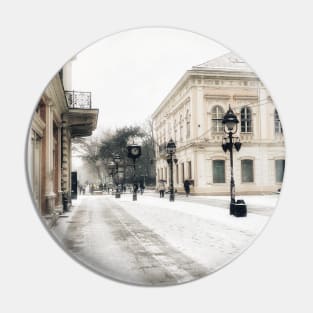 Vintage city winter in Belgrade Pin