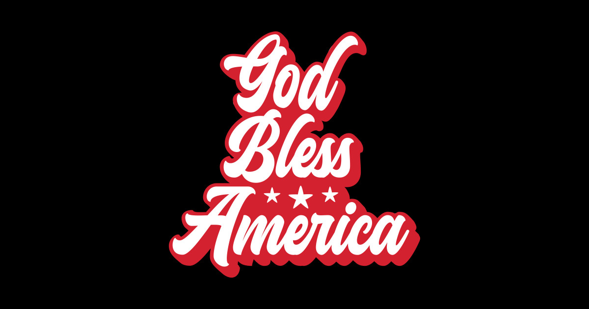God Bless America Red God Bless America Sticker TeePublic