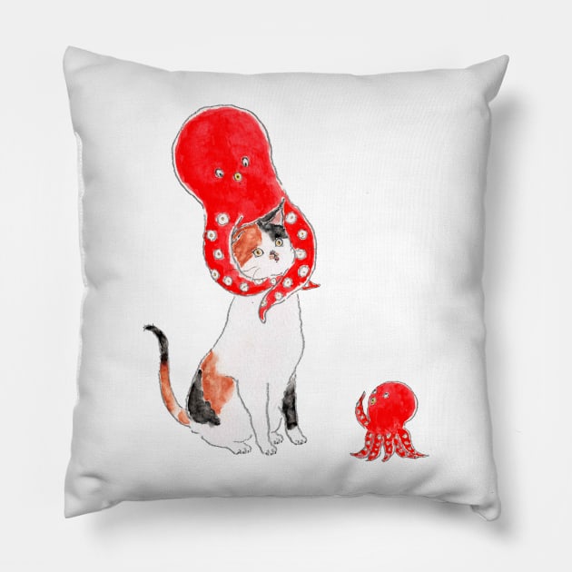 Octopus Cat Pillow by TOCOROCOMUGI