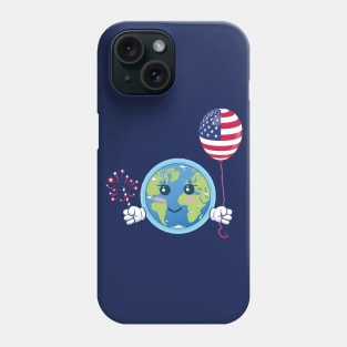 Independence Day. Earth celebrates the 4th of July Phone Case