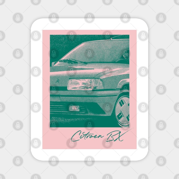 Citroën BX --- 80s Retro Car Art Print Design Magnet by unknown_pleasures