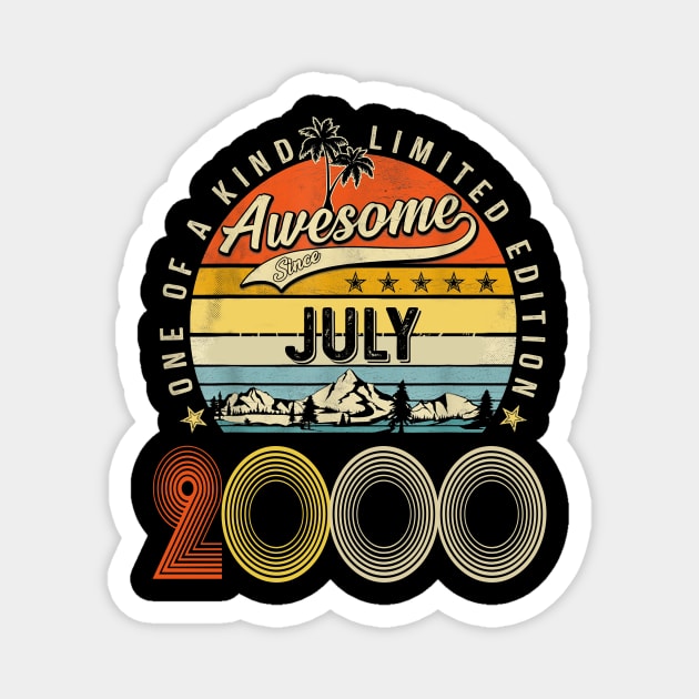 Awesome Since July 2000 Vintage 23rd Birthday Magnet by Ripke Jesus