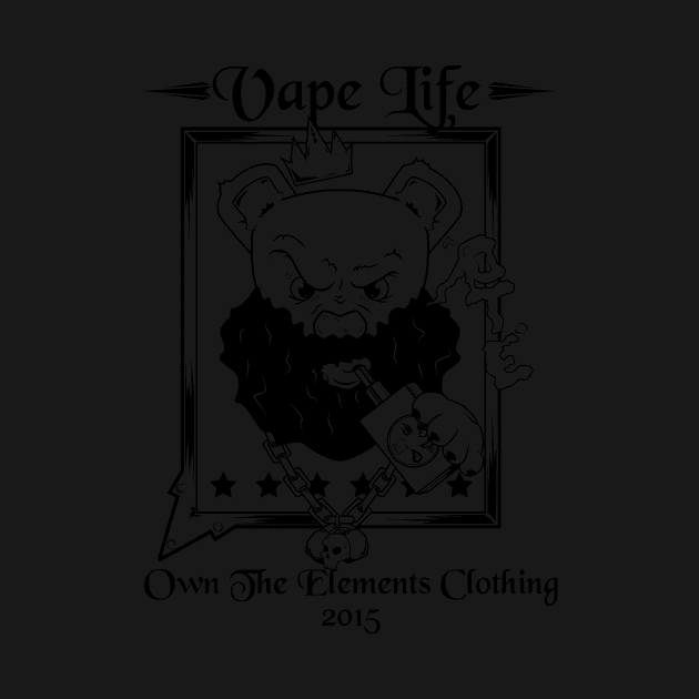 OTE vaping bear blk beard by OwnTheElementsClothing