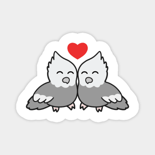 Grey Cockatiel Love Magnet