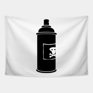 Skull and Bones spray can - black Tapestry