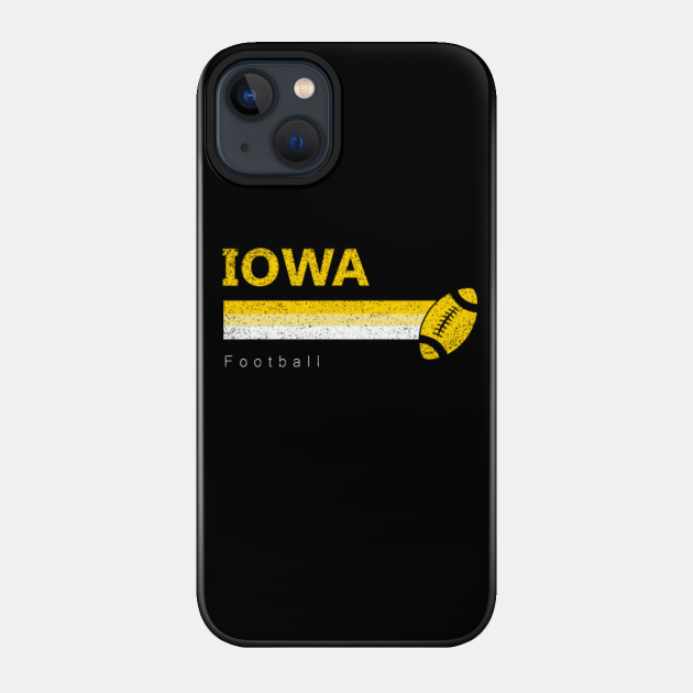 Iowa Vintage Football Design For Gameday - Iowa Hawkeyes - Phone Case