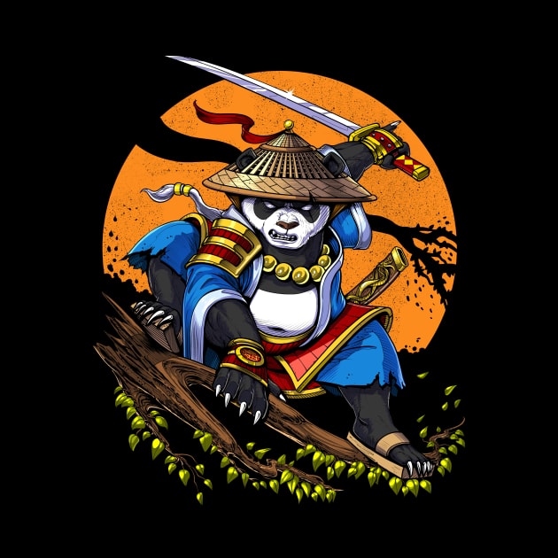 Panda Bear Samurai by underheaven