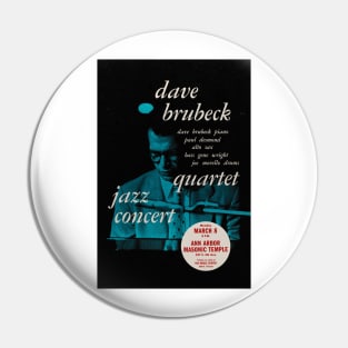 Dave Brubeck Quartet with Paul Desmond - Jazz Goes to College - Univ. of Michigan - 1954 Pin