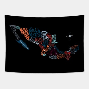 Mexico Map Tapestry