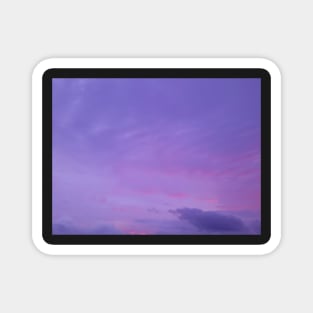 Pink blue cloudscape with cirrus sky. Magnet