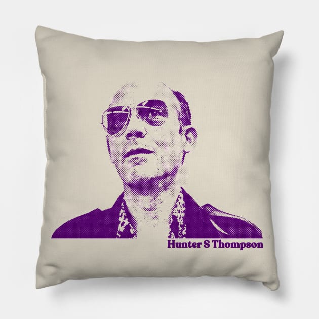 Hunter S Thompson /// Aesthetic Fanart Design Pillow by DankFutura