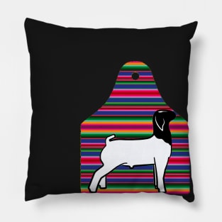 Serape Ear Tag - Market Goat - NOT FOR RESALE WITHOUT PERMISSION Pillow