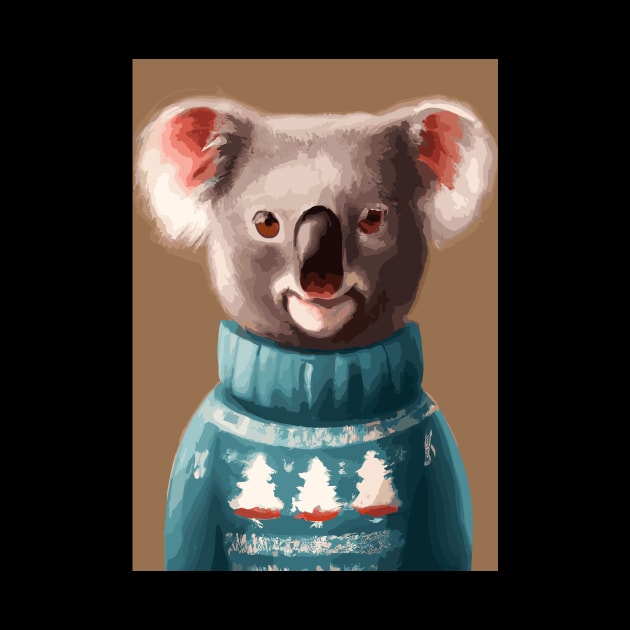 Koala in a Christmas Pullover by maxcode