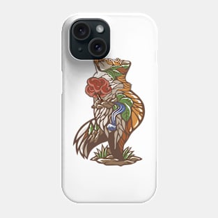 abstract fox shape Phone Case