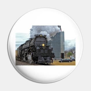 Big Boy Steam Train Leaving Ellsworth Kansas USA Pin