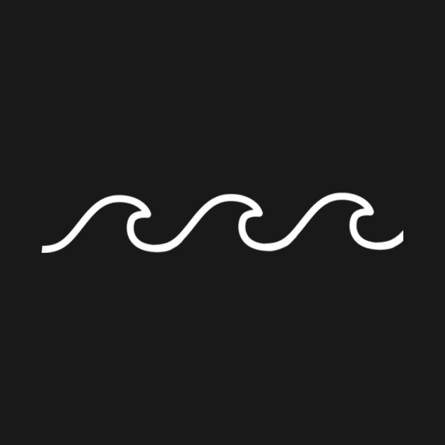 Wave Swirls - Minimal Outline of Ocean wave by mangobanana