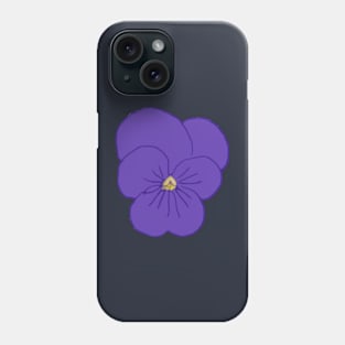 Blue-Violet Viola Sketch Phone Case