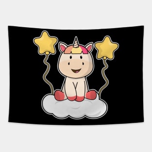 Unicorn with Cloud & Stars Tapestry