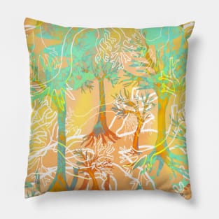 Forest inspired by Batiks Pillow