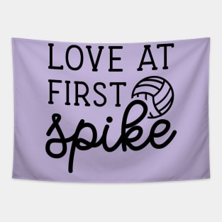 Love At First Spike Volleyball Girls Boys Cute Funny Tapestry