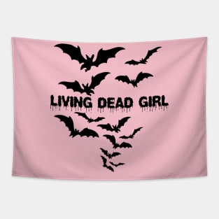 Living Dead Girl Gothic Vampire Twilight Grunge Punk Post Bats Wings Tapestry