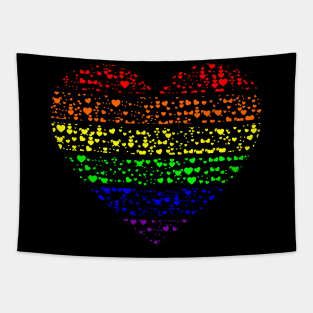 Rainbow Gay Pride Heart of Hearts Tapestry