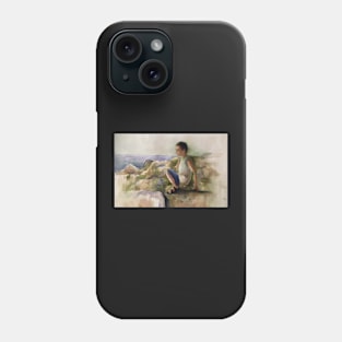 A young boy near the sea. Phone Case