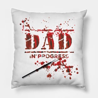 Dad in Progress Red Pillow