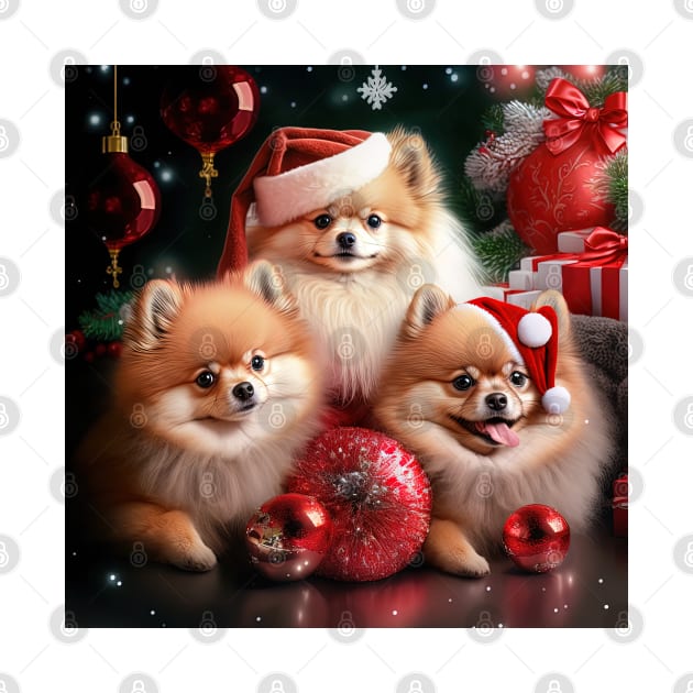 CHRISTMAS DOGS: pomeranian special christmas edition by Gabriel Barba