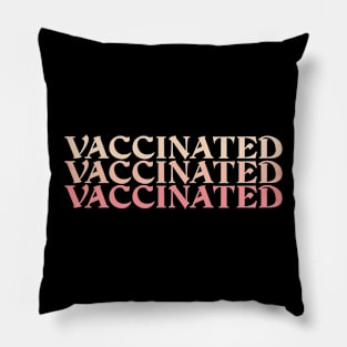 corona vaccinated typography Pillow