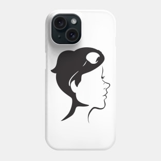 Girl with sun glasses and a  orca whale optical illusion Phone Case