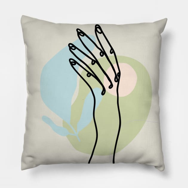 gesture line art Pillow by NJORDUR