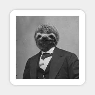 Gentleman Sloth 5# - Print / Home Decor / Wall Art / Poster / Gift / Birthday / Sloth Lover Gift / Animal print Canvas Print Magnet