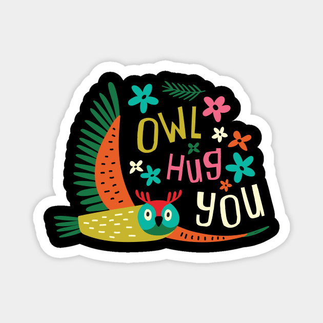 Owl Hug You Magnet by yuliia_bahniuk