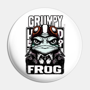 Grumpy Frog Pin