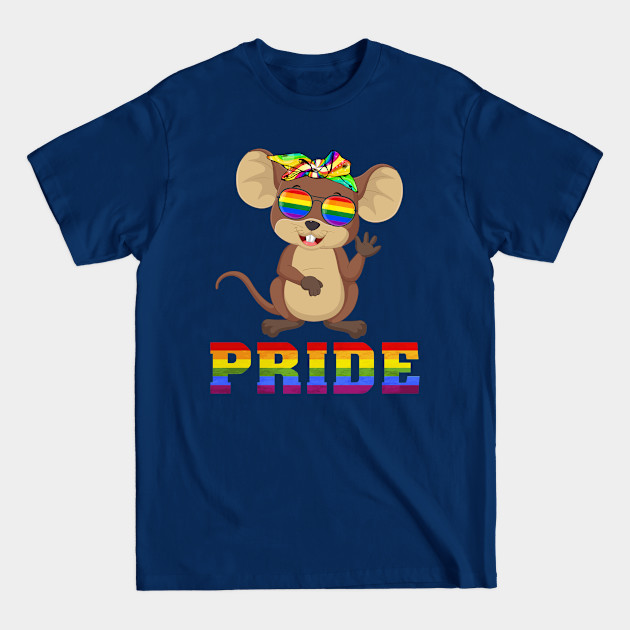 Disover Mouse Gay Pride Flag Sunglasses LGBT Animals Lover - Mouse Gay Pride Flag Sunglasses - T-Shirt