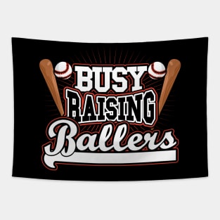 Busy Raising Ballers Softball Baseball Gift Tapestry