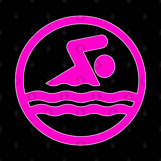 Pink Swimming and Diving Girls Swimmer Swim Icon by Sports Stars ⭐⭐⭐⭐⭐