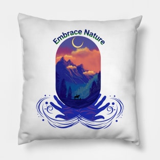 Embrace Nature t shirt Pillow