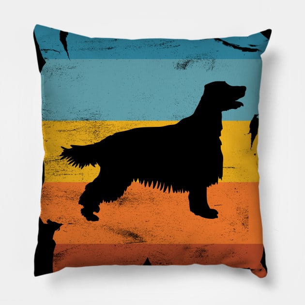 Irish Setter Distressed Vintage Retro Silhouette Pillow by DoggyStyles